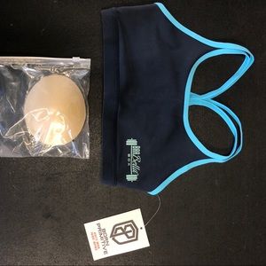 BRAND NEW born primitive dark blue sports bra!